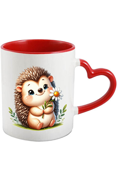 StoryGift Romania Cana cu un arici vesel in natura | ilustratie | tine o floa...