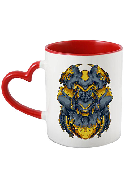 StoryGift Romania Cana Cu Cap De Maimuta, Robot, Mecha, Fire, Fum, Sci Fi, Mu...