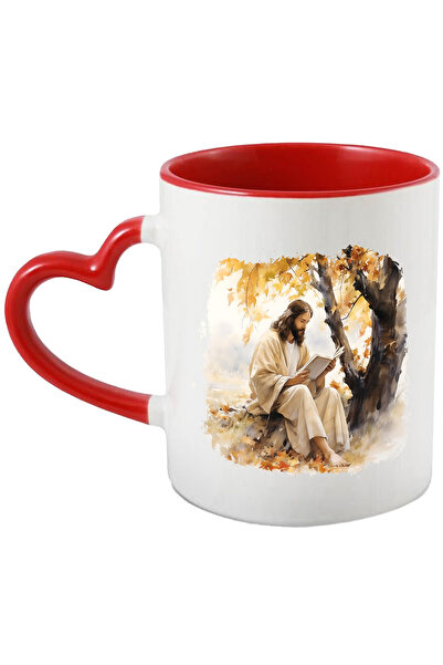 StoryGift Romania Cana cu Domnul Iisus Hristos citind o carte, religie, ilustratie, credinta, copa, Cu Maner Inim