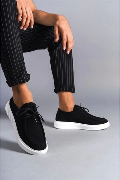 Store Slw170 tornado lace-up suede men's daily sport classic shoe sbt - black