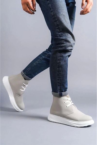 Store Slw204 Franca Lace-Up Suede Men's Sports Boots Bt - Gray