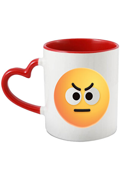 StoryGift Romania Cana Cu Emoticon, Emoji, Suparat, Ochi, Multicolor 330 ml, ...