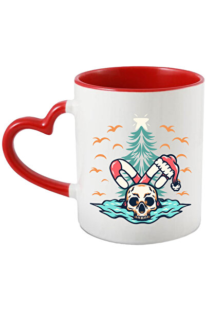 StoryGift Romania Cana Cu Baston Craciun, Brad, Craniu, Iarna, Multicolor 330...