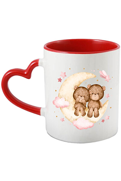 StoryGift Romania Cana Cu Ursuleti, Luna, Nori, Stele, Cometa, Buline, Multic...