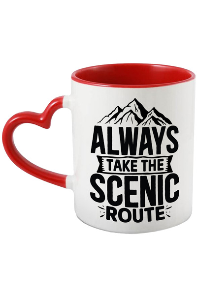 StoryGift Romania Cana cu munti si mesaj in engleza care te indeamna sa iei m...