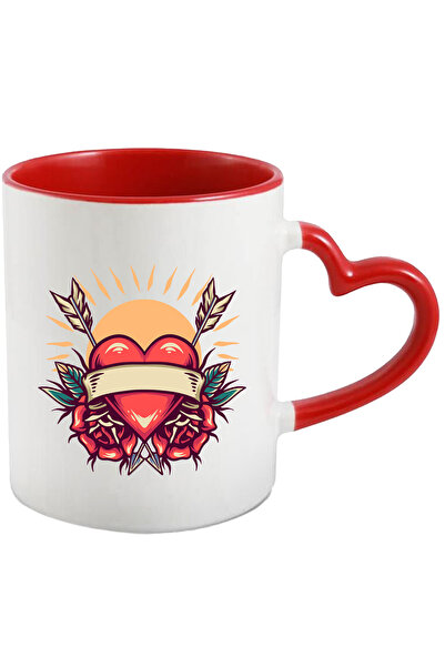 StoryGift Romania Cana Cu Inima, Soare, Sageti, Panglica, Trandafiri, Frunze,...