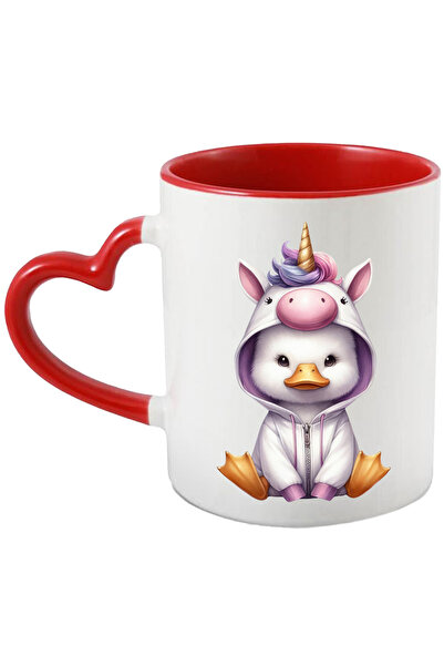 StoryGift Romania Cana cu o ratusca in costum de unicorn, ilustratie, hanorac...