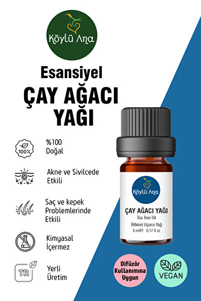 Köylü Ana Çay Ağacı Yağı 5 ml - Saf Doğal Esansiyel Yağ