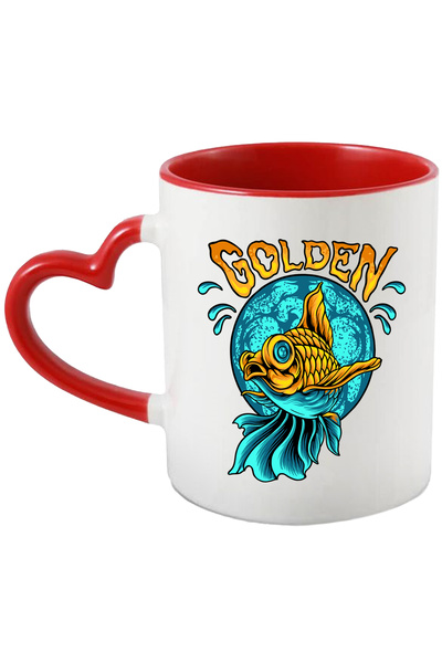 StoryGift Romania Cana Cu Mesaj In Engleza Golden, Peste, Auriu, Sfera, Apa, ...