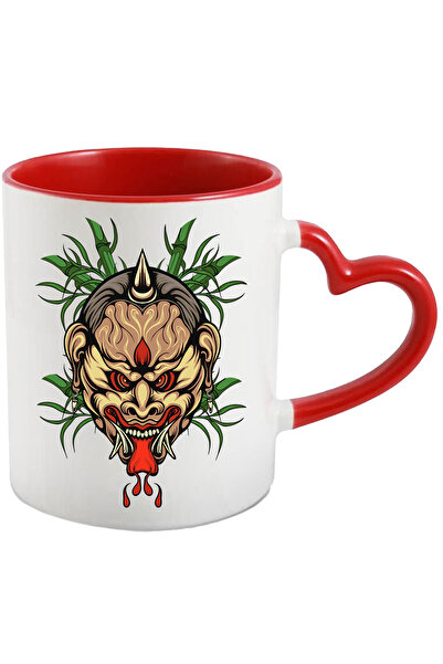 StoryGift Romania Cana Cu Masca Oni, Bamboo, Sange, Cercei, Asiatic, Demon, M...