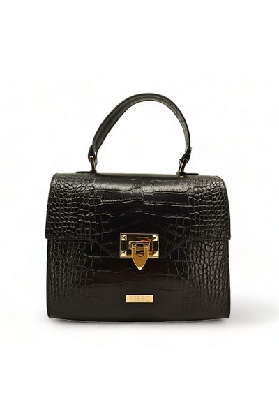 BESSO Bellissima Grazia Black Genuine Leather Handbag