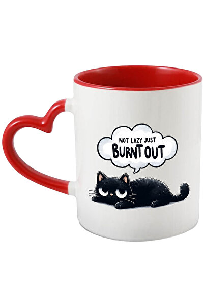 StoryGift Romania Cana cu o pisica neagra care sta intinsa cu mesajul "Not la...