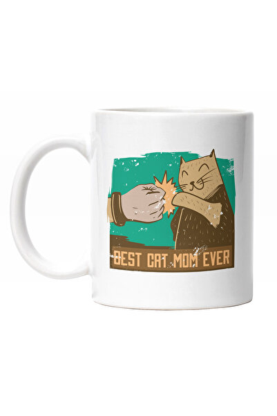 StoryGift Romania Cana Cu Pisica si OM, Mesaj In Engleza Haios Best Cat Mom E...