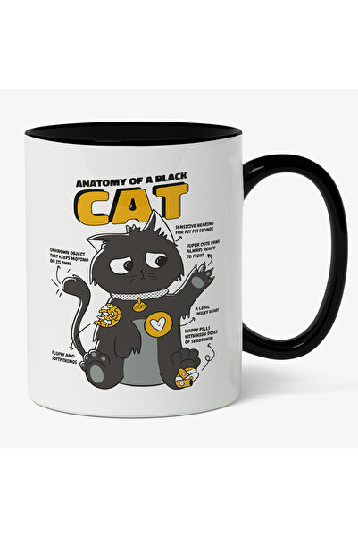 StoryGift Romania Cana Cu Text In Engleza Anatomy Of a Black Cat, Pisica neag...