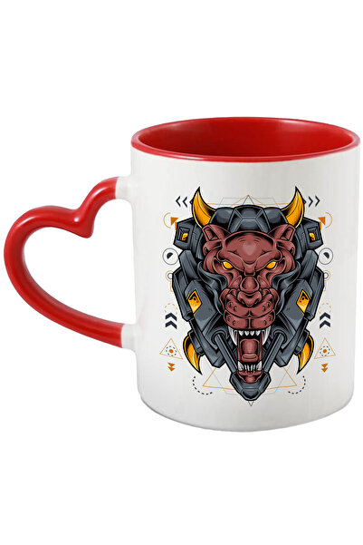 StoryGift Romania Cana Cu Leopard, Mecha, Robot, Cyberpunk, Geometric, Multic...