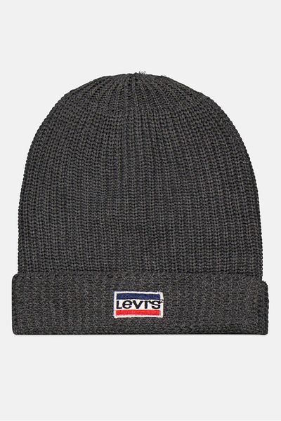 Levi's Men Brand Logo Knit Beanie, Grey
