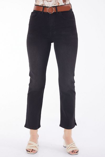 TOFİSA Belted Jeans Black - 25741