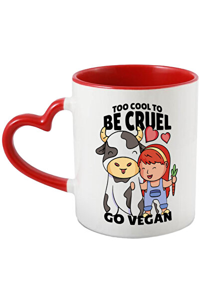 StoryGift Romania Cana Cu Mesaj In Engleza Too Cool To Be Cruel Go Vegan, Vac...