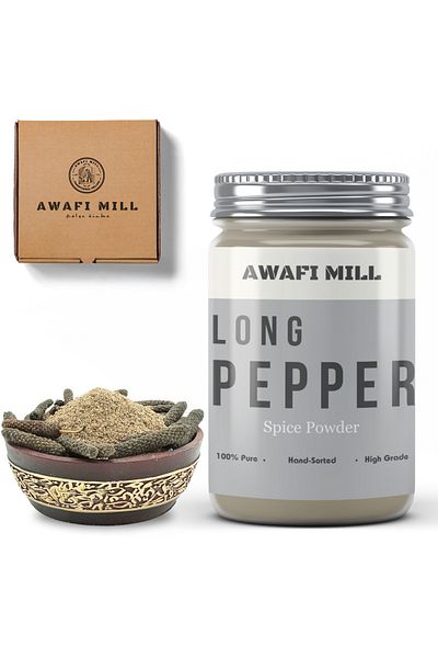 AWAFI MILL Long Pepper | Pippali Powder - Bottle of 100 gram / 3.5 Oz