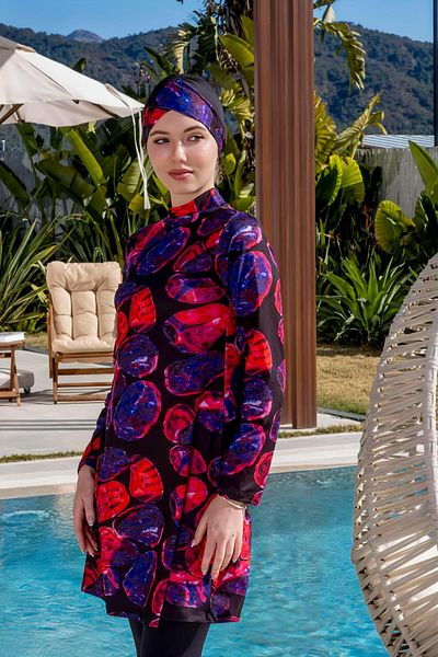Mayom Μαγιό Hijab με σχέδιο Lycra με κολάν Quick Dry 2518