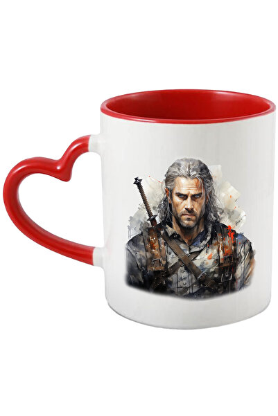 StoryGift Romania Cana Cu The Witcher, Fantasy, Geralt Din Rivia, Personaj, Carti, Multicolor 330 , Cu Maner Inim