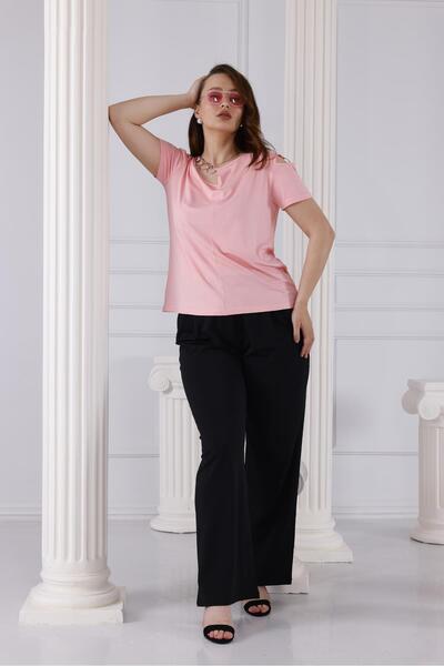 Siyezen Plus Size Blouse with Metal Accessories