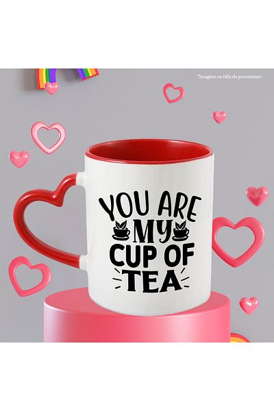 StoryGift Romania Mug for lovers with the message "You are my cup of tea" - you are my cup of tea, With ,STG