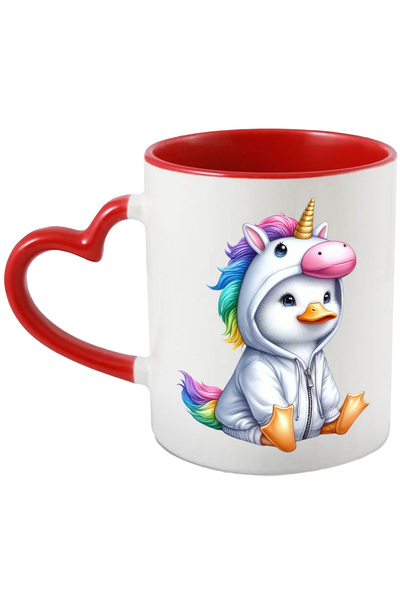 StoryGift Romania Cana cu o ratusca in costum de unicorn, ilustratie, hanorac...