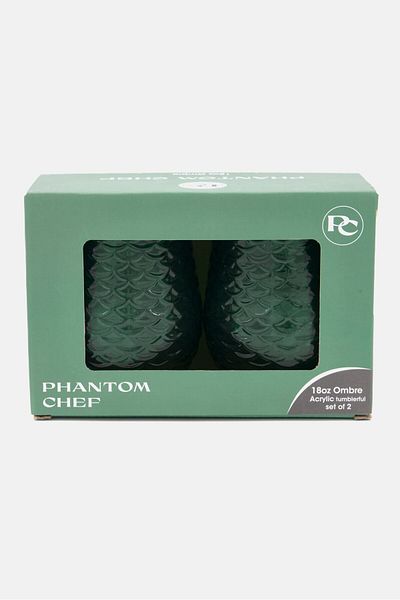 Phantom Chef 2 Piece Acrylic Tumbler Set 532 Ml, Green