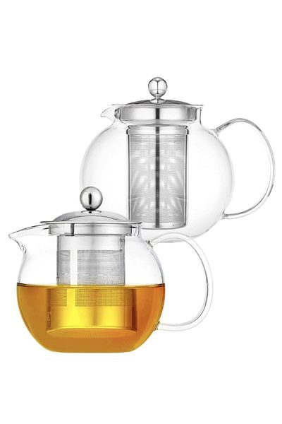 Quasar & Co. Set Of 2 Teapots With Infuser, ®, Tea/coffee Containers, 650 Ml, Transparent