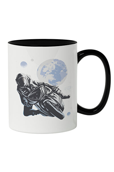 StoryGift Romania Cana Cu Om In Costum De astronaut Pe Motor, Planeta Pamant ...