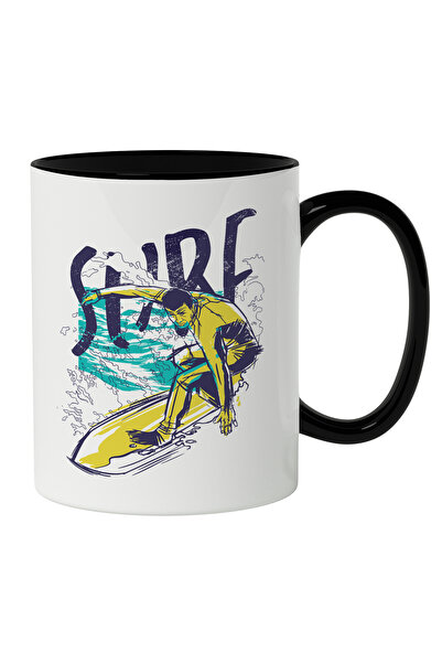 StoryGift Romania Cana Cu Om Pe Valuri Pe Placa DE Surf, Hawaii, Text In Engl...