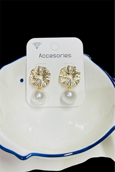 TRENDTAKI vintage inci güneşi küpe gold kaplama 307