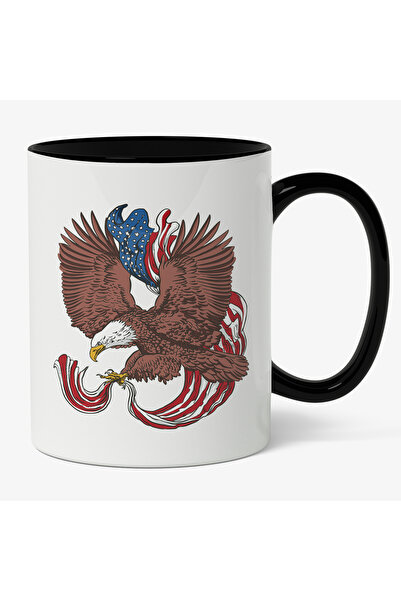 StoryGift Romania Cana Cu Vultur Maro Cu Cioc Galben In Zbor, Drapelul Steahu...