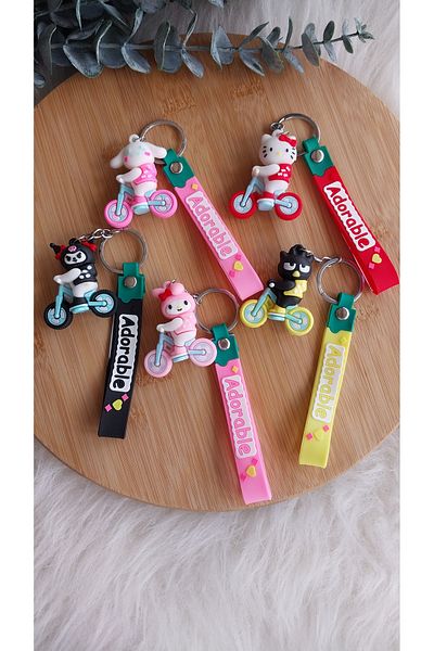 ATÖLYEM BURADA Karne Gift Three-Dimensional Keychain 5 Pieces Mixed (Bag)