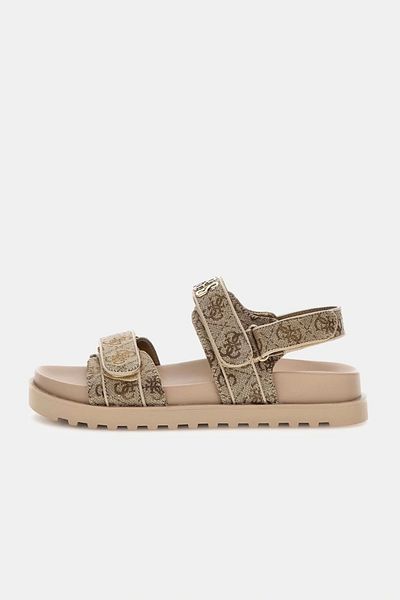 Guess Sandale galbene pentru femei Fadıson Fljfdslel03-aurie
