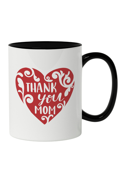 StoryGift Romania Cana Cu Inima Rosie Text In Engleza Thank You mom, Cea Mai ...