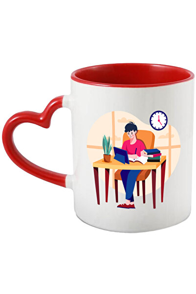 StoryGift Romania Cana Cu Birou, Tableta, Carti, Cer, Multicolor 330 ml, Cera...