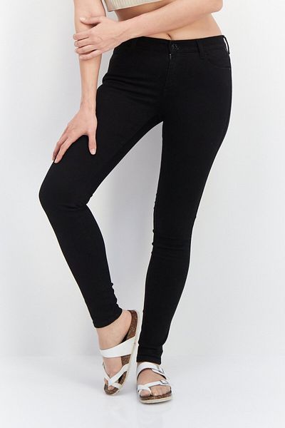 Replay Women Super Skinny Fit Solid Stretchable Jeans, Black