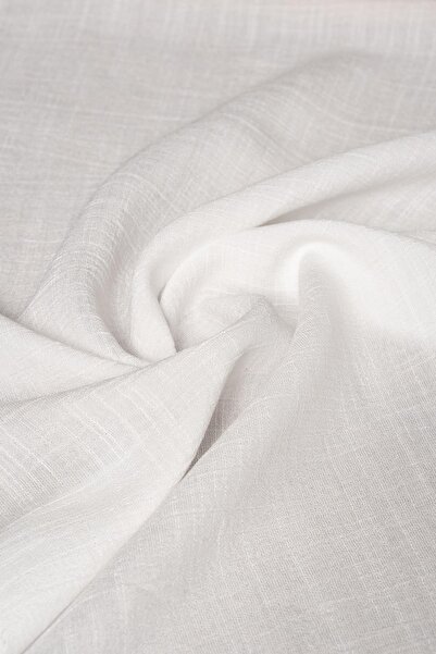 Kumaş Deposu Λευκό υφαντό ύφασμα Luna Linen