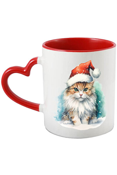 StoryGift Romania Cana Cu Pisica, Craciun, Zapada, Fes, Iarna, Animal, Multic...