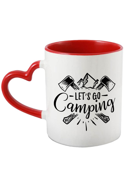 StoryGift Romania Cana cu munti si topoare cu mesajul "Let's go camping" - ha...
