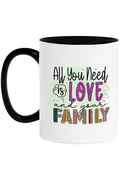 StoryGift Romania Cana cu mesajul "All you need is love and your family", ilu...