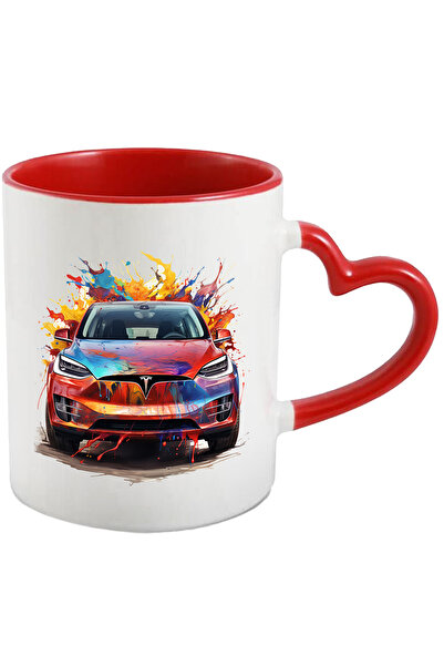 StoryGift Romania Cana Cu Tesla, Vehicul, Masina, Faruri, Vopsea, Multicolor ...