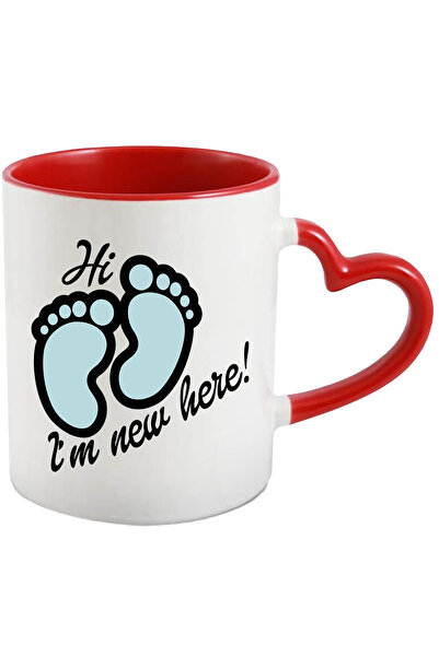 StoryGift Romania Cana Cu Text in Engleza Hi I'm New Here, Copii, Bebelusi, N...