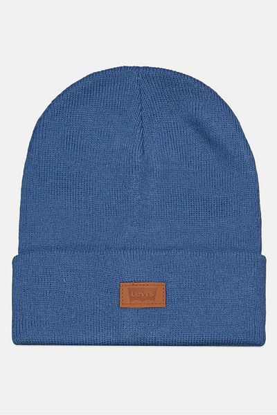 Levi's Men Brand Logo Knit Beanie, Purple