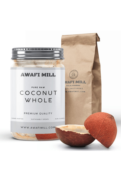 AWAFI MILL جوز الهند الكامل | جوز الهند الكامل المجفف بالشمس - زجاجة سعة 100 ...