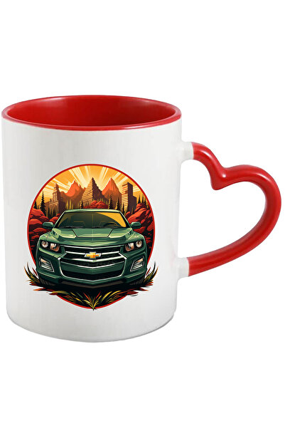 StoryGift Romania Cana Cu Masina, Apus, Stanci, Cladiri, Brazi, Chevy, Munti,...