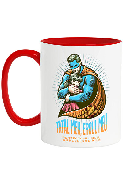 StoryGift Romania Cana cu Portret inima Rosie tata Si Fiica Familie Text Cel ...