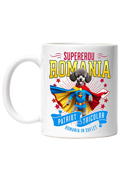 StoryGift Romania Cana cu Pudel / Poodle Caine In Costum de Capitan Romania c...
